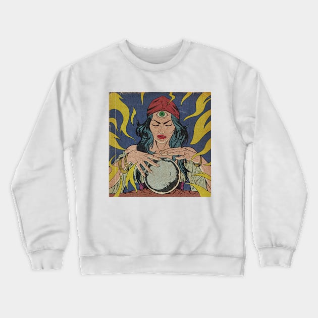 Fortune Teller Crewneck Sweatshirt by Ayuso Art